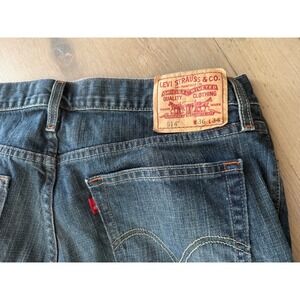 Levis 514 Slim Straight Jeans Mens 36x34 Dark Wash Blue Denim 005141056 Mexico